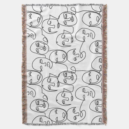 Moderne Abstracte lijnen tegenover doorlopende lij Deken (Voorkant Verticaal)