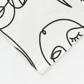 Moderne Abstracte lijnen tegenover doorlopende lij Fleece Deken (Hoek)