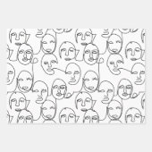 Moderne Abstracte lijnen tegenover doorlopende lij Inpakpapier Vel (Voorkant 3)