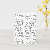 Moderne Abstracte lijnen tegenover doorlopende lij Kaart (Gele Bloem)