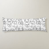 Moderne Abstracte lijnen tegenover doorlopende lij Lichaamskussen (Achterkant)