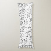 Moderne Abstracte lijnen tegenover doorlopende lij Lichaamskussen (Voorkant Verticaal)