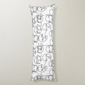 Moderne Abstracte lijnen tegenover doorlopende lij Lichaamskussen (Achterkant (Verticaal))