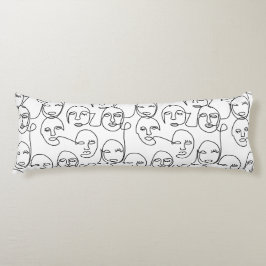 Moderne Abstracte lijnen tegenover doorlopende lij Lichaamskussen