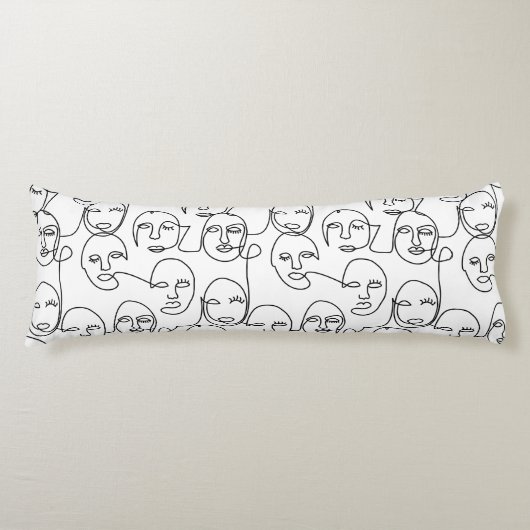 Moderne Abstracte lijnen tegenover doorlopende lij Lichaamskussen (Voorkant)