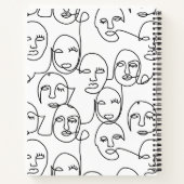 Moderne Abstracte lijnen tegenover doorlopende lij Notitieboek (Achterkant)