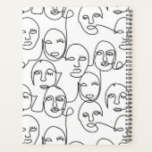 Moderne Abstracte lijnen tegenover doorlopende lij Planner (Achterkant)