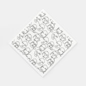 Moderne Abstracte lijnen tegenover doorlopende lij Servet (Hoek)