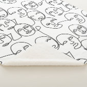 Moderne Abstracte lijnen tegenover doorlopende lij Sherpa Deken (3/4)