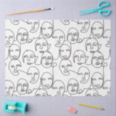 Moderne Abstracte lijnen tegenover doorlopende lij Tissuepapier (Craft)