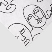 Moderne Abstracte lijnen tegenover doorlopende lij Tissuepapier (Detail)