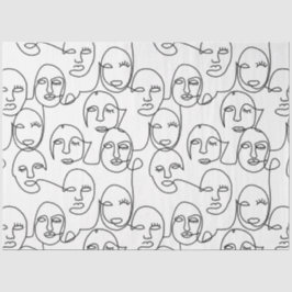 Moderne Abstracte lijnen tegenover doorlopende lij Tissuepapier