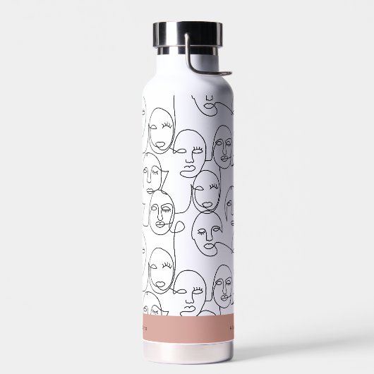 Moderne Abstracte lijnen tegenover doorlopende lij Waterfles (Links)