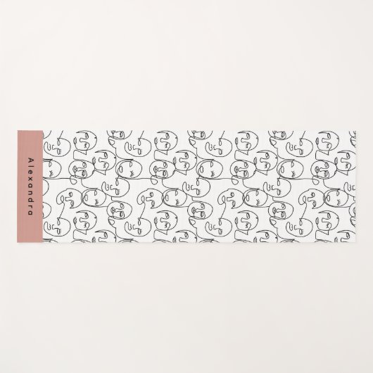 Moderne Abstracte lijnen tegenover doorlopende lij Yogamat (Voorkant (horizontaal))