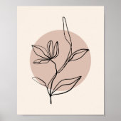 Moderne Abstracte lijnenventilator Poster (Voorkant)