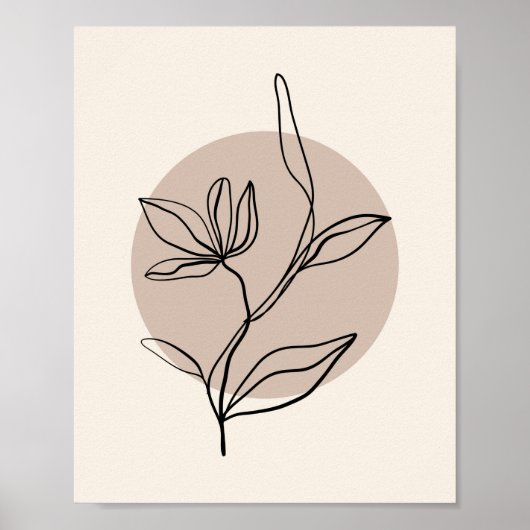 Moderne Abstracte lijnenventilator Poster (Voorkant)