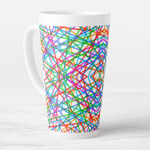 Moderne Abstracte Lijnkunst Latte Mok