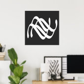 moderne abstracte lijnkunst poster (Thuiskantoor)
