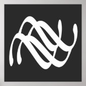 moderne abstracte lijnkunst poster (Voorkant)