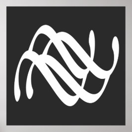 moderne abstracte lijnkunst poster