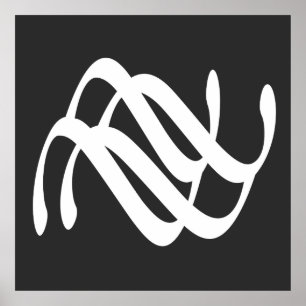 moderne abstracte lijnkunst poster