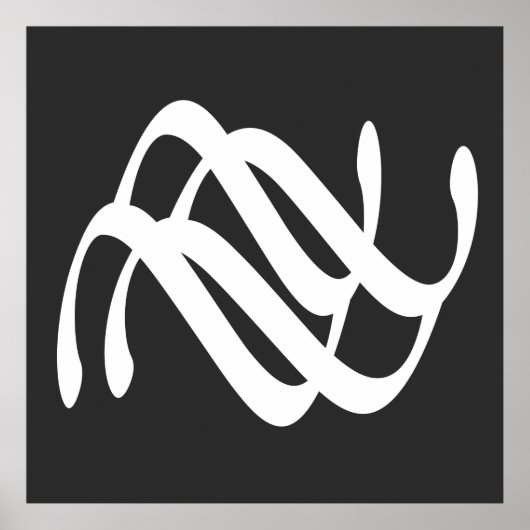 moderne abstracte lijnkunst poster (Voorkant)