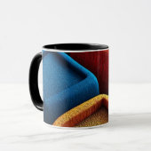 Moderne Abstracte Lijnkunst Zwarte Mok | Minimalis (Voorkant links)