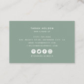 Moderne Abstracte lijntekening Visitekaartje (Achterkant)