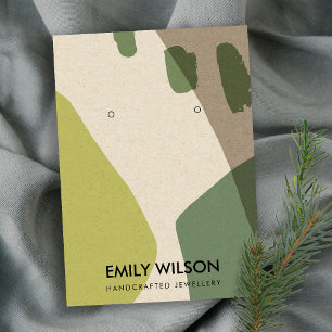 MODERNE ABSTRACTE LIME GROENE KUNST OORBEL DISPLAY VISITEKAARTJE