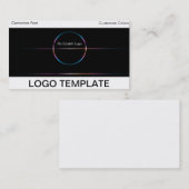 Moderne Abstracte Logo met metalen cirkel Visitekaartje (Voorkant / Achterkant)