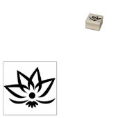 Moderne Abstracte lotusbloem, Rubberstempel (Gestempeld)