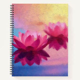Moderne Abstracte lotusbloemen Notitieboek