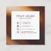 Moderne Abstracte lozing Vierkante Visitekaartje (Achterkant)