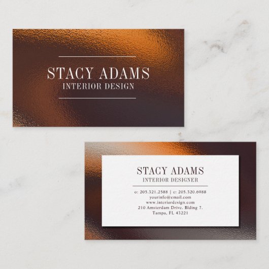 Moderne Abstracte lozing Visitekaartje (Voorkant / Achterkant)