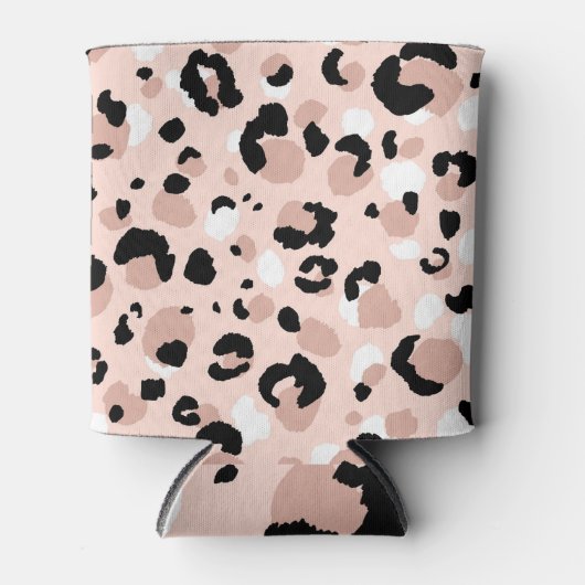 Moderne Abstracte luipaard Dierenprint Blikjeskoeler (Voorkant)