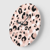 Moderne Abstracte luipaard Dierenprint Grote Klok (Hoek)
