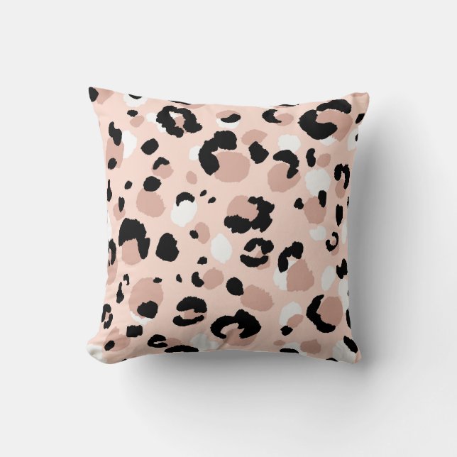 Moderne Abstracte luipaard Dierenprint Kussen (Voorkant)