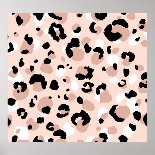 Moderne Abstracte luipaard Dierenprint Poster (Voorkant)