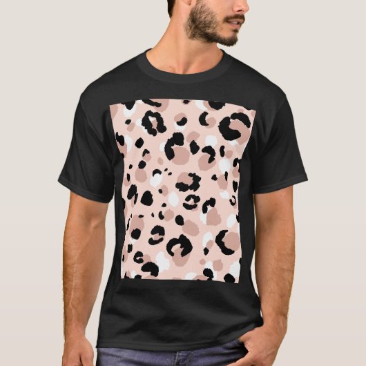 Moderne Abstracte luipaard Dierenprint T-shirt (Voorkant)