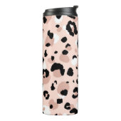 Moderne Abstracte luipaard Dierenprint Thermosbeker (Gedraaid links)
