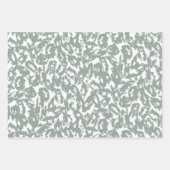 Moderne Abstracte luipaard print Sage Green Set Inpakpapier Vel (Voorkant 3)