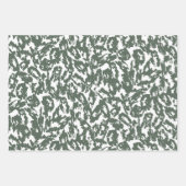 Moderne Abstracte luipaard print Sage Green Set Inpakpapier Vel (Voorkant 2)