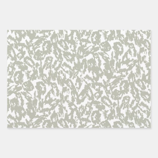 Moderne Abstracte luipaard print Sage Green Set Inpakpapier Vel (Voorkant)
