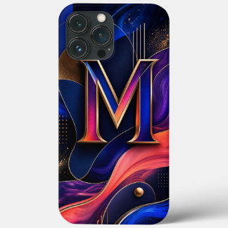 Moderne Abstracte M Initiële Hoes voor Telefoon, E
