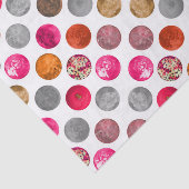 Moderne Abstracte Magenta Oranje Geo bollen Tissuepapier (Detail)