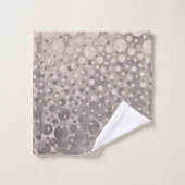 Moderne Abstracte Mallow Gray Polka Dots gepatterd Bad Handdoek (Wasdoekje)