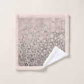 Moderne Abstracte Mallow Gray Polka Dots gevarieer Bad Handdoek (Wasdoekje)