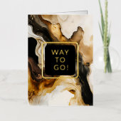 Moderne Abstracte manier om te gaan feliciteren Folie Wenskaart (Voorkant)