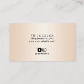 Moderne Abstracte marine & Gold Waterverf Salon &  Visitekaartje (Achterkant)