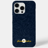 Moderne Abstracte Marine Patroon Monogram Case-Mate iPhone Case (Achterkant)
